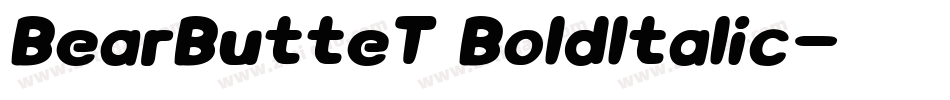 BearButteT BoldItalic字体转换